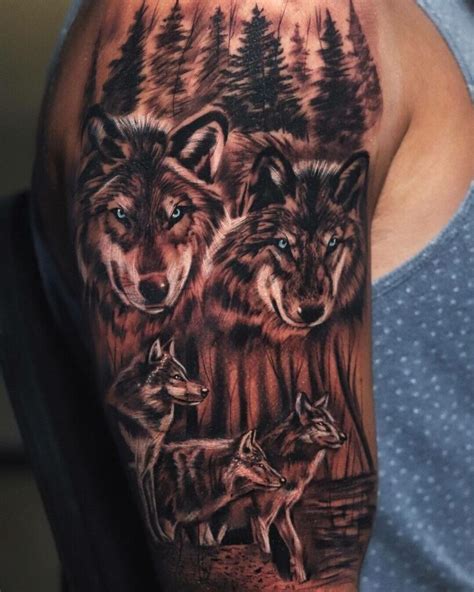 wolf pack tattoo